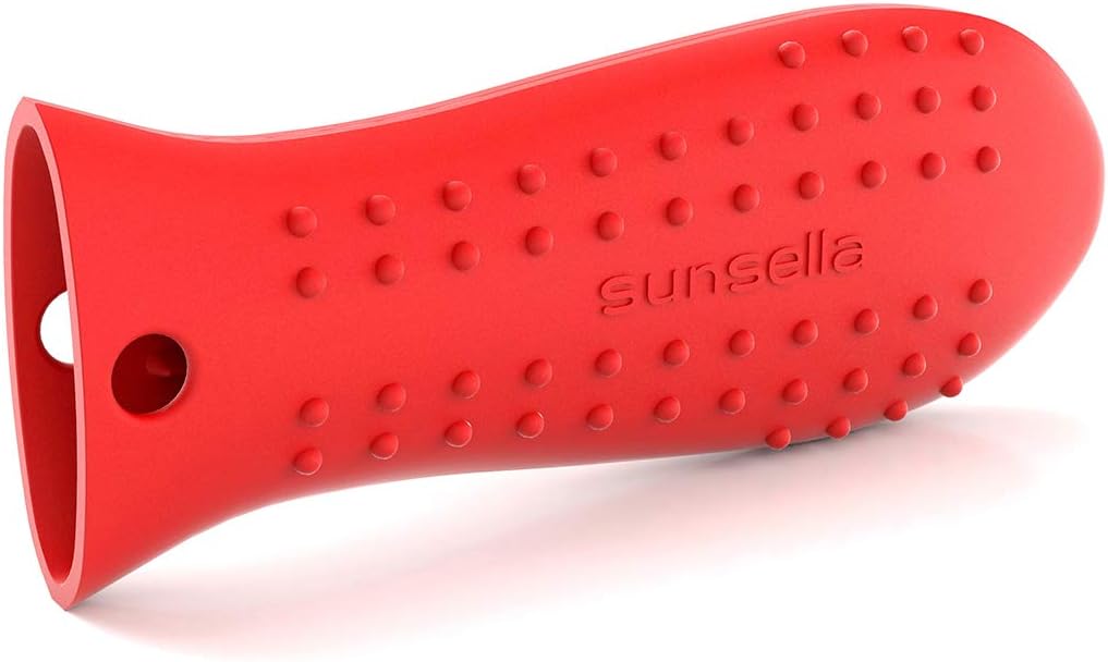 Sunsella Silicone Cast Iron Potholder Set - Hot Handle Holder with 2 x Pan Scrapers & Silicone Hot Pad image 5