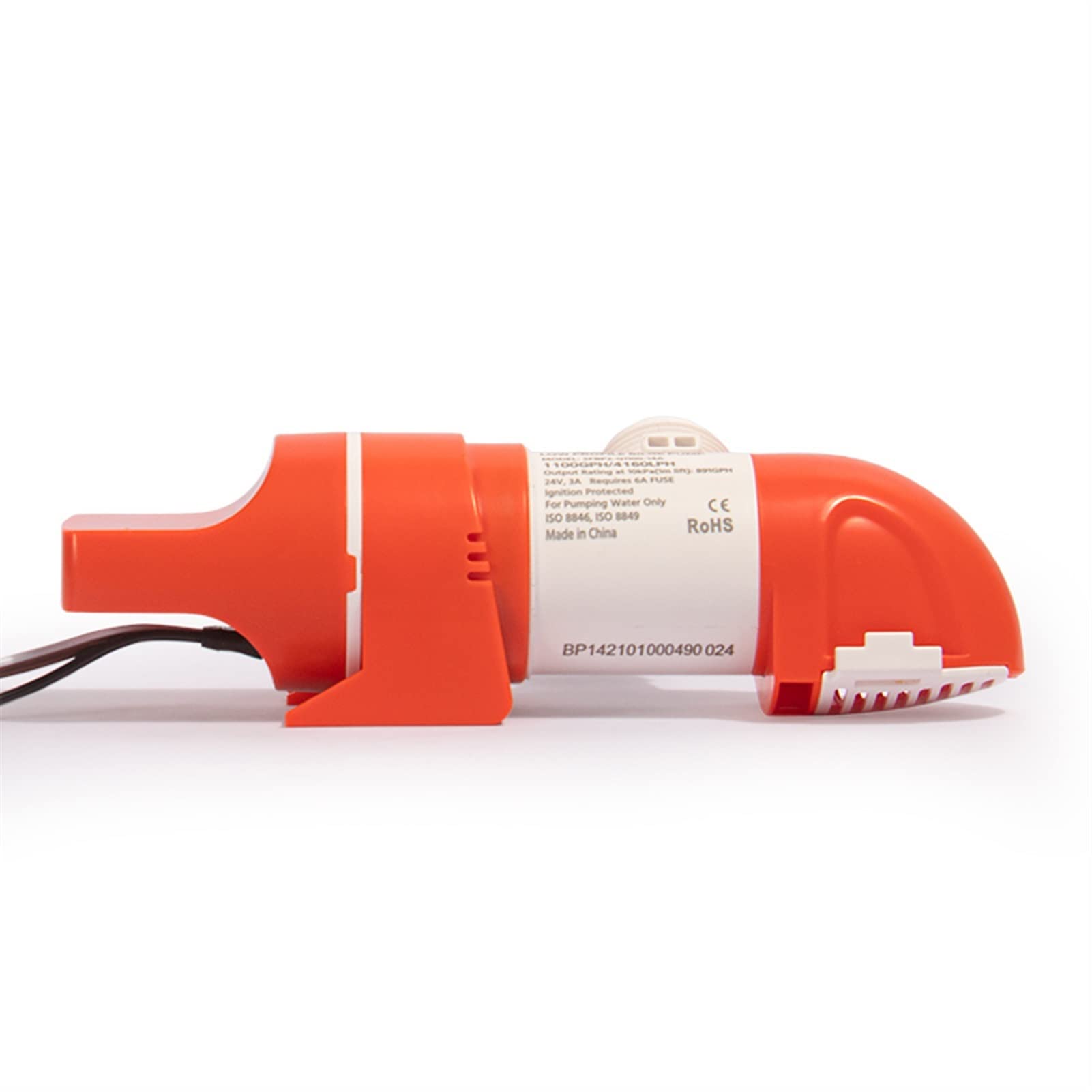 Regulowana mała pompa głębinowa pompa wodna do łodzi, wąska pozioma automatyczna pompa zęzowa do jachtu, pompa ssąca, odpływ indukcyjny, DC 12V-24V (12V)