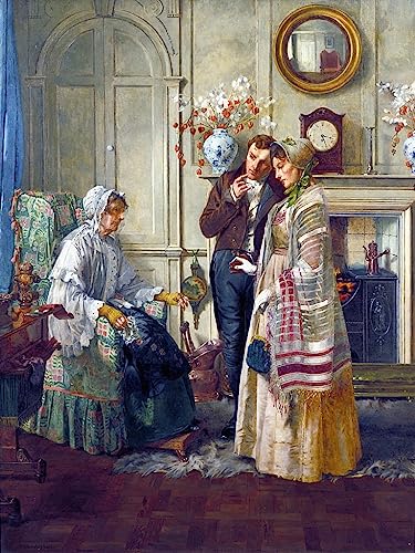 Affiche Impression d'art Tableau Amoureux de Walter Dendy Sadler Toile 60x90cm