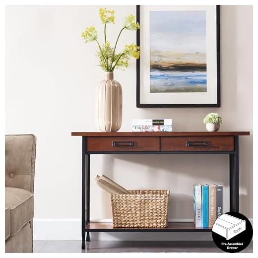 Leick Home Rustic Two Drawer Console Table