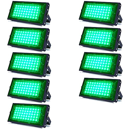 Image of MLD BL2272 50W Led Flood Light AC 220V Waterproof Brick Focus Floodlights for Indoor Outdoor Lights | Green | 50 Watt | Pack of 9