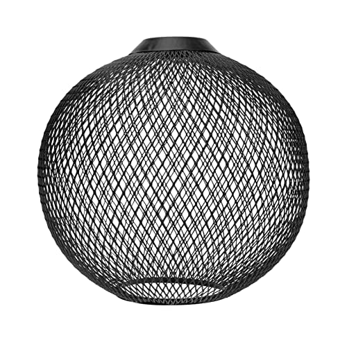Uonlytech Vintage Decor Vintage Decor Lamp Guard Cage, Retro Mesh Industrial Pendant Light Shade Metal Light Cage Metal Light Shade Hollow Wrought Iron Bulb Shade Cover Black Decor #TOP9
