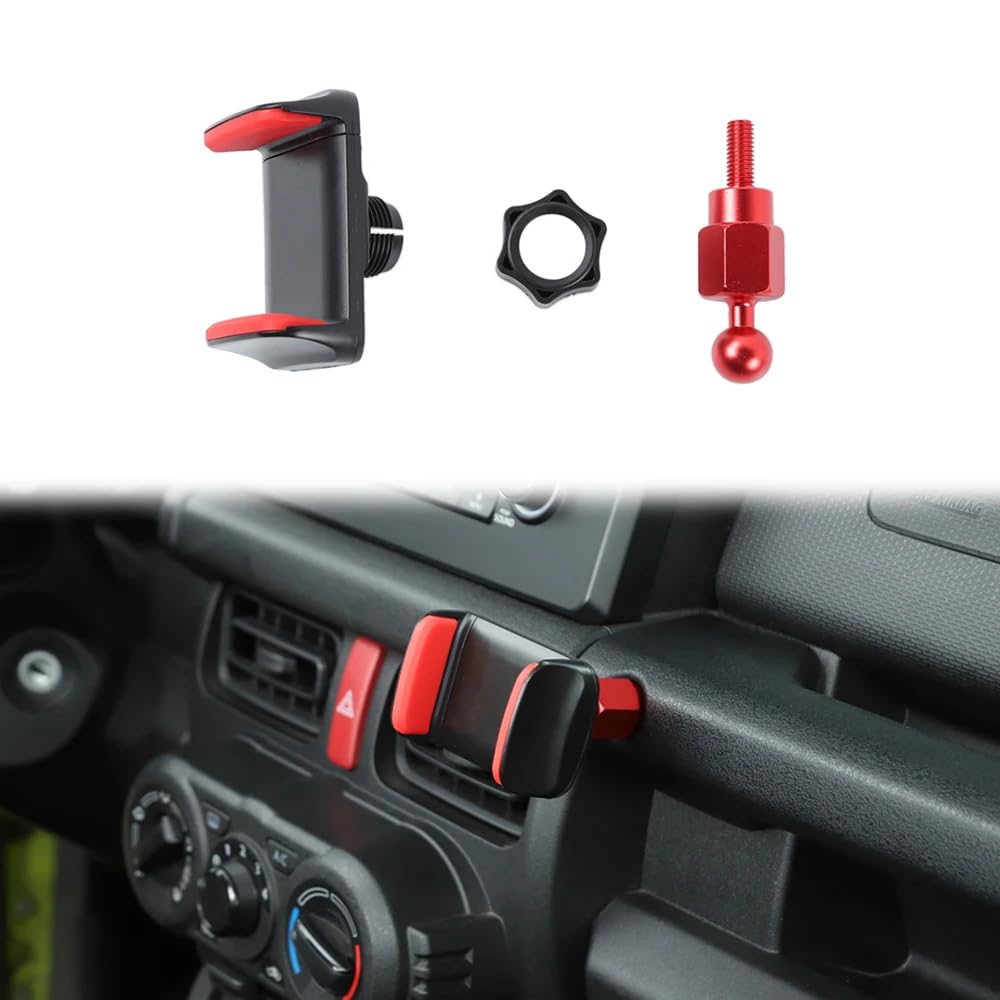 FSYHKJ Phone Holder Bracket for Suzuki Jimny JB64 JB74W 2019 2020 2021 2022 2023 2024 Accessories Dashboard Cell Phone Mount