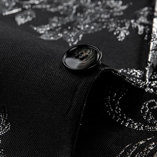 Mens Slim Fit Blazer Single Breasted Party Floral Suit Jacket 1 Button Sport Coat2