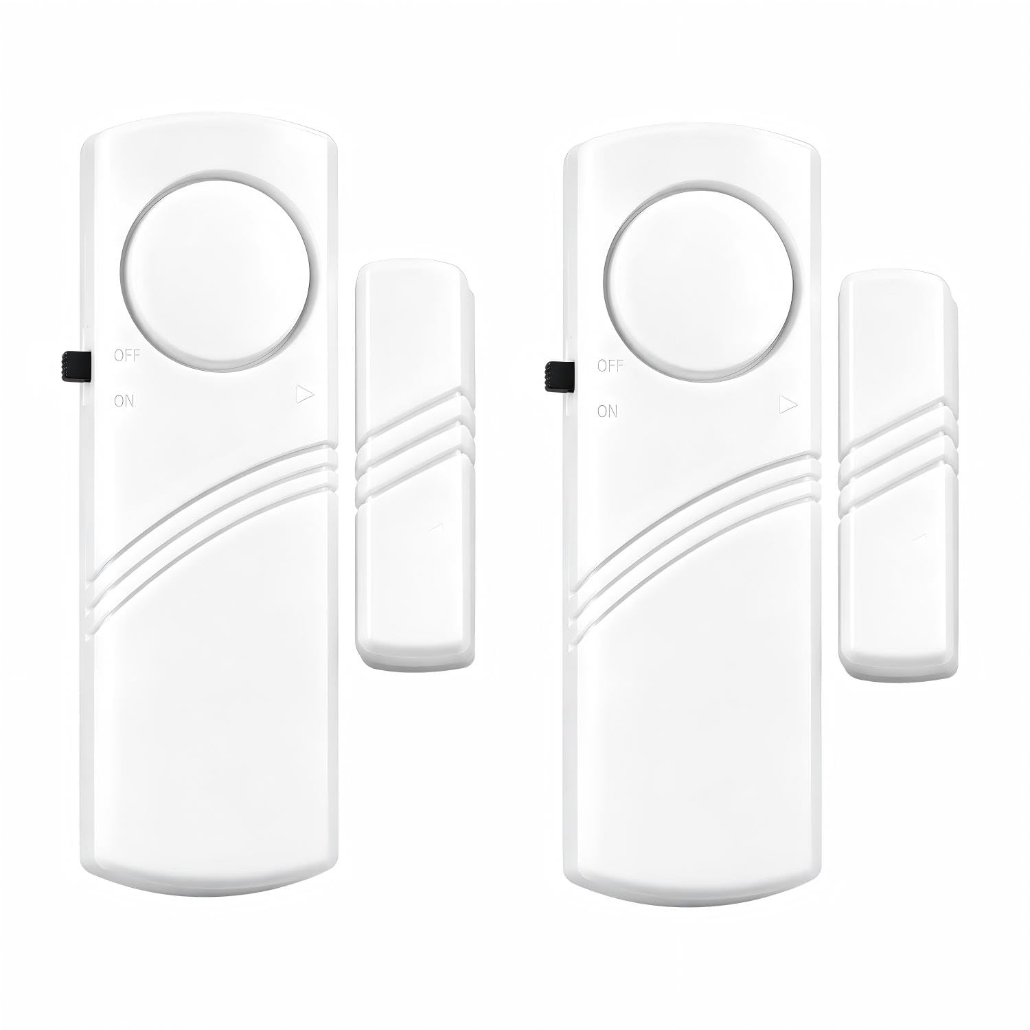 Door Window Alarm, 90dB Loud Wireless Security Sensor for Home, Apartment & Office, Easy Install Burglar Alert for Kids Safety, Pool Doors & Windows (2 White)