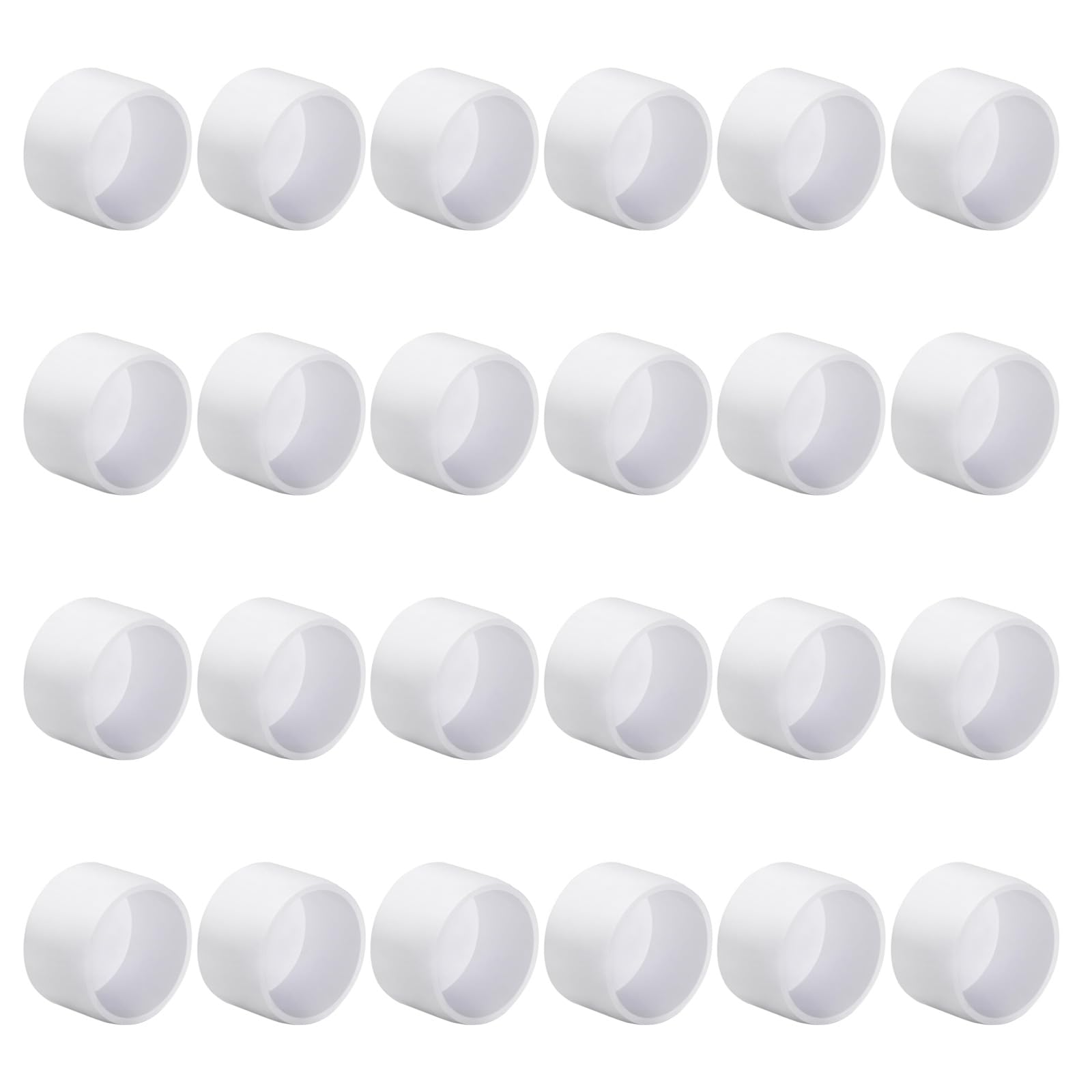 Msioytog Red 24 Pieces Multipurpose Pvc Pipe End Caps 3/4 Inch 1 Inch 1 1/4 2 Sturdy Furniture Grade Sch40 Fittings Pvc Pipe Fittings