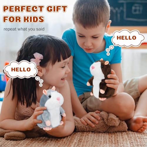 Motionchic GEI-MOTIONCHIC-0674 3 Pcs Talking Hamster Repeats What You Say Interactive Stuffed Plush Animal Talking Toy Hamster Toys thumb #4