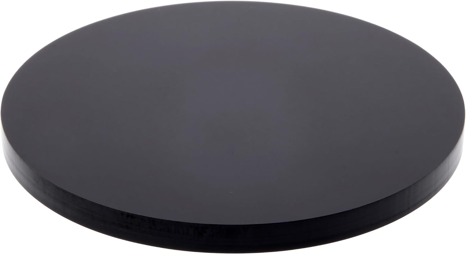 Plymor Black Acrylic Round Standard-Edge Display Base, 8" W x 8" D x 0.375" H