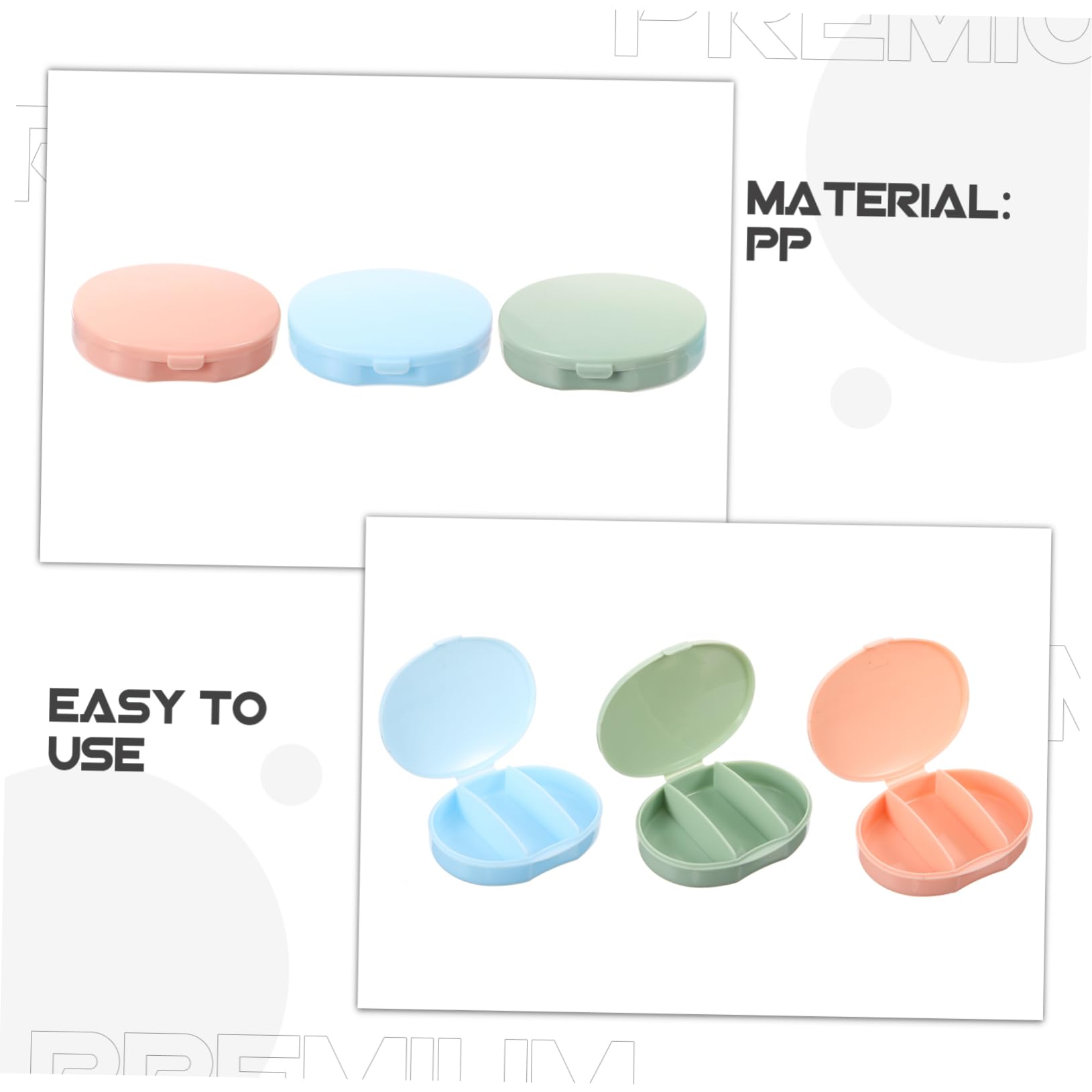 SHERCHPRY 5 Sätze Aufbewahrungsbox Für Tabletten Pillenreisen Tragbares Pillenetui Täglich Mini Pillenboxen Toilettenartikel Tragbarer Pilleneinnehmer Pillendosen Veranstalter Pp 3 Stück * 5