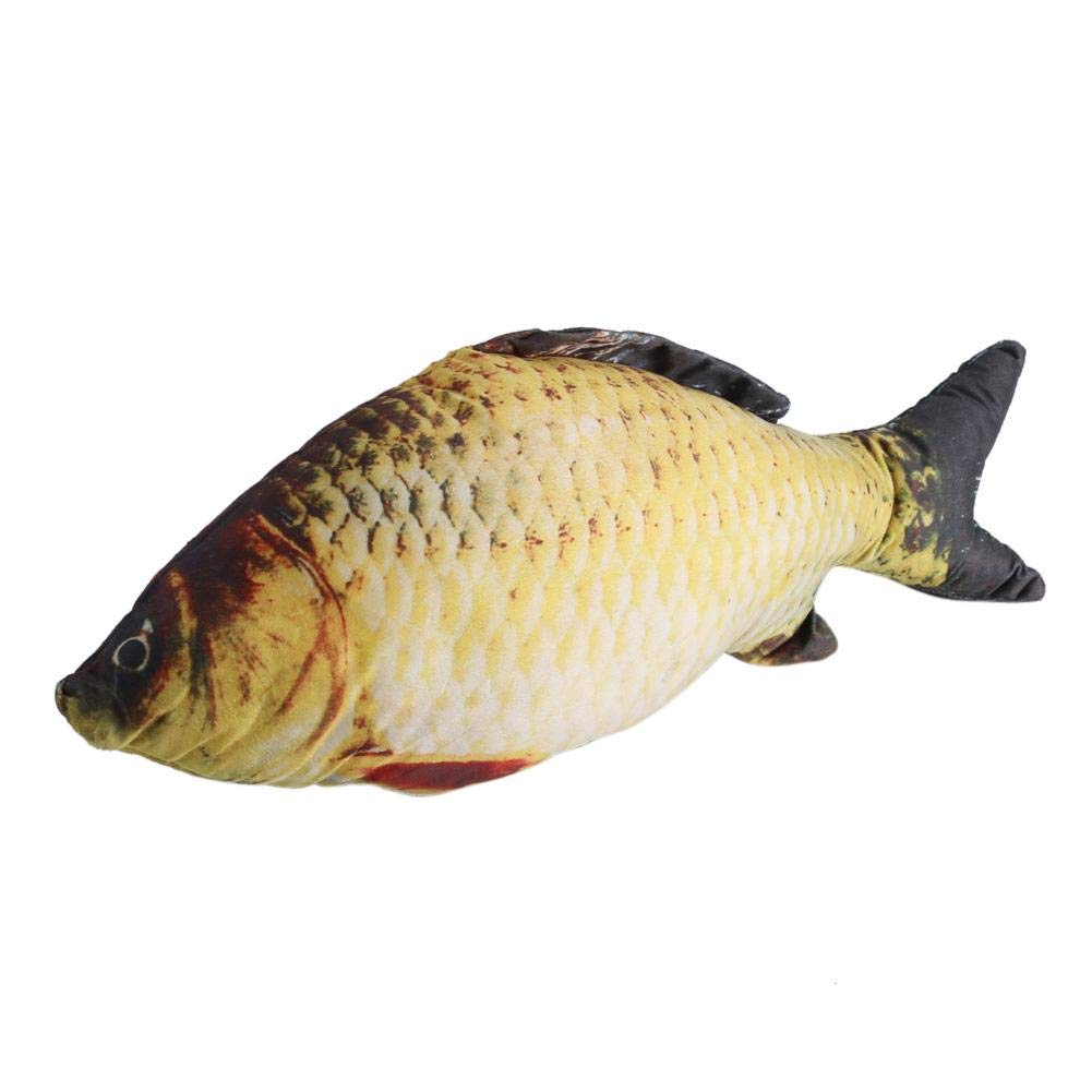 Raguso Poduszka w kształcie ryby kreatywna 3D karp ryba symulacja poduszka wypchana zabawka poduszka dekoracyjna dla dzieci sofa dekoracja domu (60 cm)
