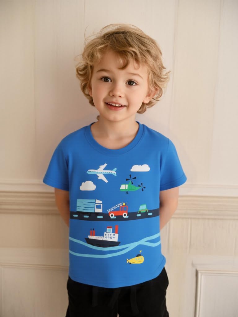 AIWUHE Toddler T Shirts Cotton Summer Tshirts Boys Girls Short Sleeve Tee Tops Casual Graphic Clothes Crew Neck Shirts 2-6Y - Image 2