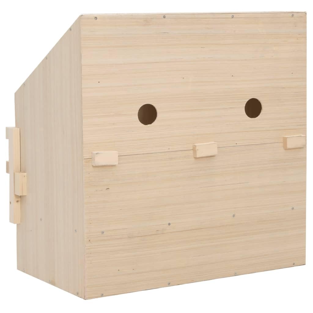 Generico Casetta Cova per Galline 2 Scomparti 63x40x65 cm Legno di Pino,6.14kg,170651