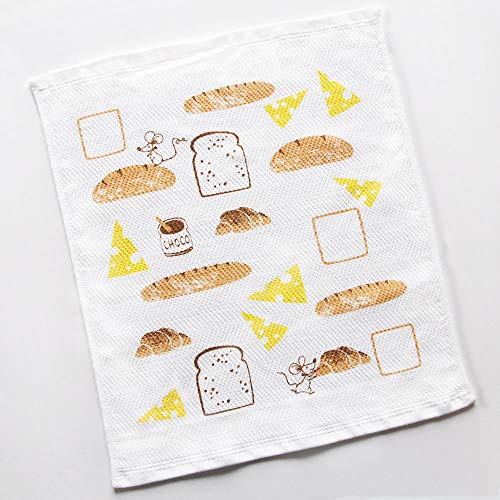 Shinzi Katoh(シンジカトウ)「ふきぴかキッチンタオル」1枚 プリント(ブレッド)泉州タオル ハンドタオル 日本製 国産 抗菌 防臭 プレゼント プチギフト