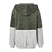 Romanstii Women's Juniors Pullover Sweatshirts Hooded Fuzzy Warm Casual Long Sleeve Tops Green XL