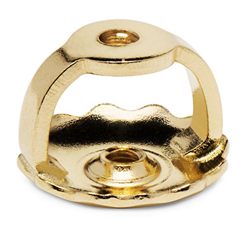 Adora Fine Jewelry Single 14K Solid Yellow Gold Earring Back Replacements | Threaded Screw On Screw Off | Quality Die Struck | Post Size .036
