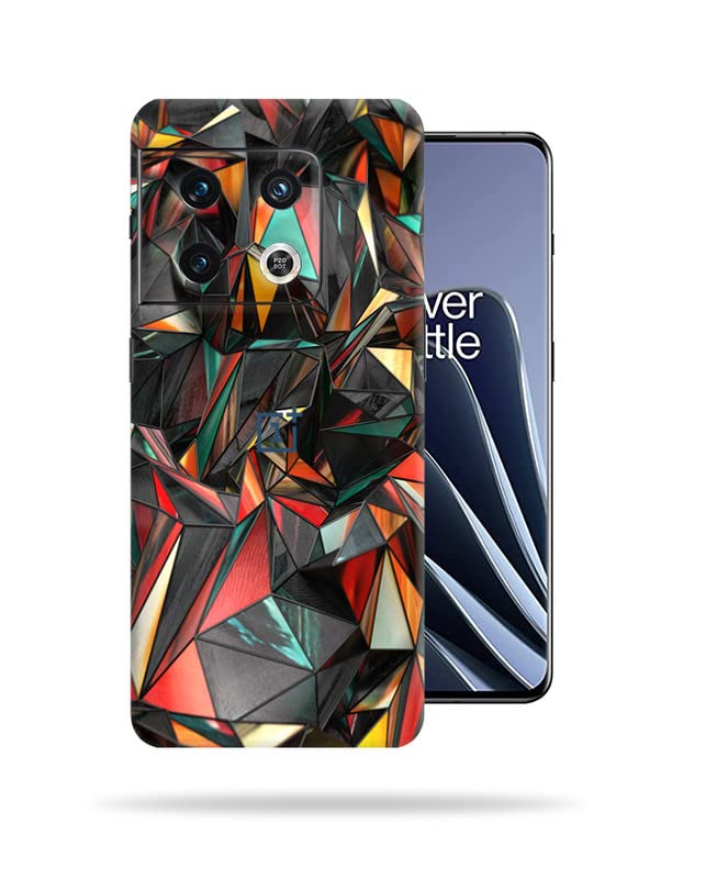 Image of Polygon red Skin Back Protector Film Ultra Thin Scratch Resistant Vinyl (Not Case and Cover) for OnePlus 10 Pro 5G