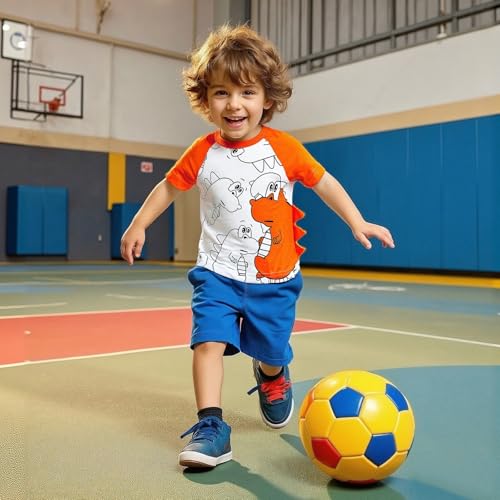 Image of DEEKEY Toddler Boys Shirts Short-Sleeve Little Kids t Shirts Boys' Tops, Tees & Shirts Graphic TEE Age for 2-7 Years 4-Pack