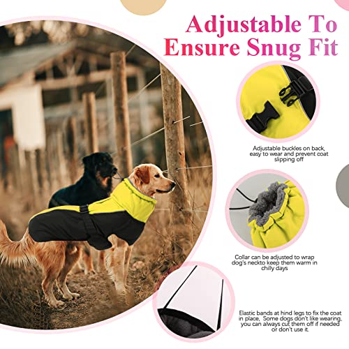 Iecoii Extra Warm Dog Coat Reflective Adjustable Dog Jacket Dog Winter Coat With Buckle Fleece Turtleneck Dog Jacket For Cold Weather Soft Winter Coat For Small Medium Extra Large Dogs #TOP2