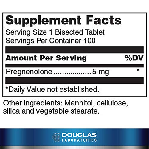 Douglas Laboratories Pregnenolone 5 mg | Nutritional Supplement | Brain, Ovaries, Liver, Hormone Support* | 100 Tablets - Thumbnail 2