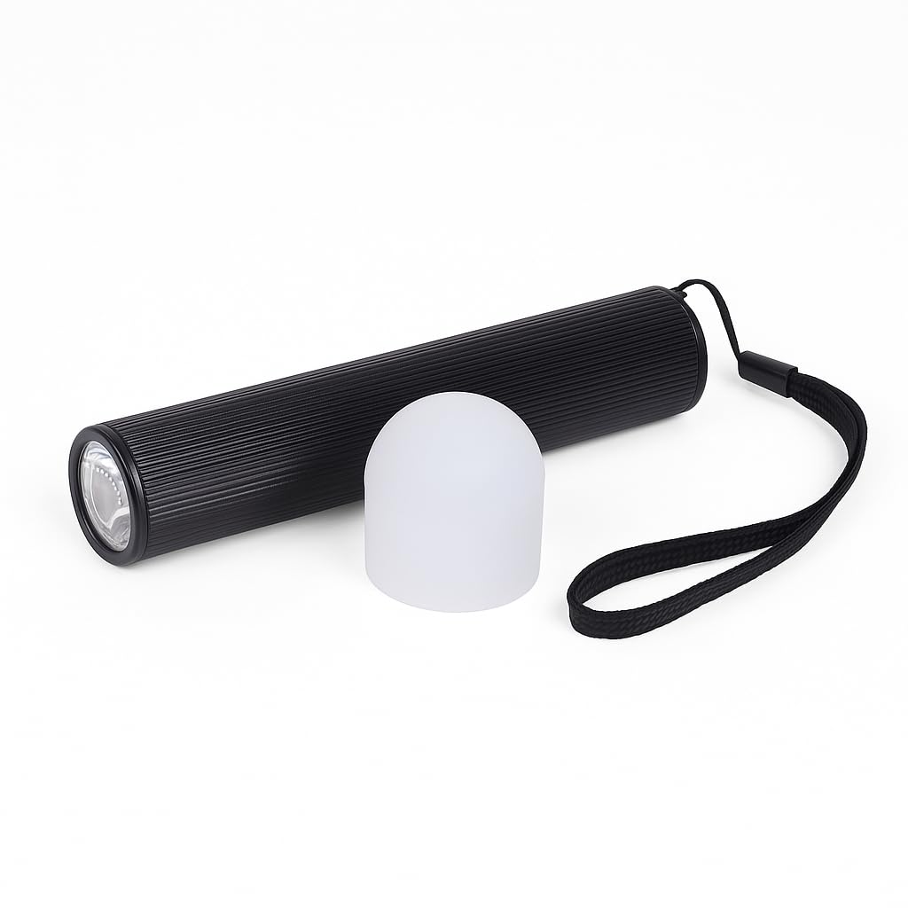 nquest Rechargeable LED Torch Light 400 Meter Long Range Beam USB Charging Adjustable Head Durable Metal Body Ideal for Ho...