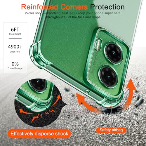 Image of Lustree Back Cover Transparent Case Compatible with Motorola G35 | Clear + TPU Case with 4 Corner Air Cushion Protection & Camera Protection | Slim& Stylus Cover