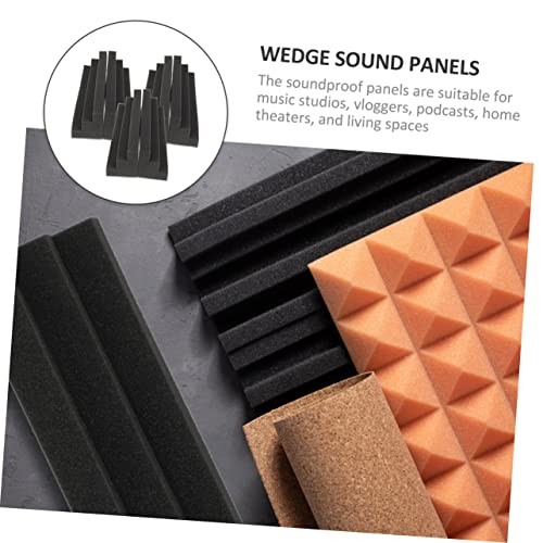 12 paneles acústicos para aislamiento y absorción de sonido de alta densidad para estudios y teatros en casa miniatura 3