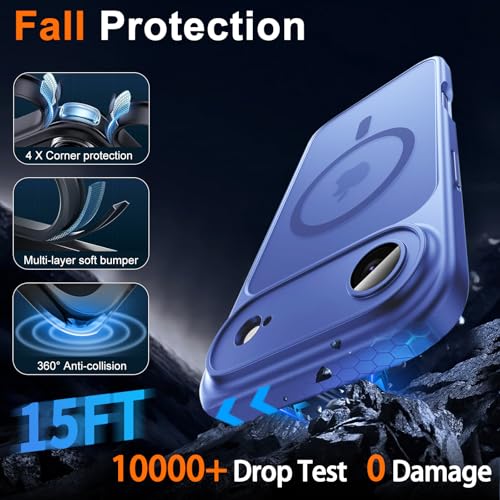 Image of for iPhone Air Case with Privacy Screen Protector, Light Blue