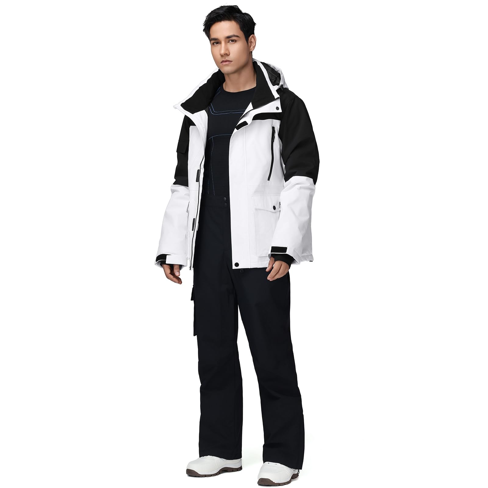 HOTIAN Herren Ski Jacke und Hosen Set Herren Schneeanzug Winter Warme schneeanzug Wasserdicht Winddicht skibekleidung Snowboard Set