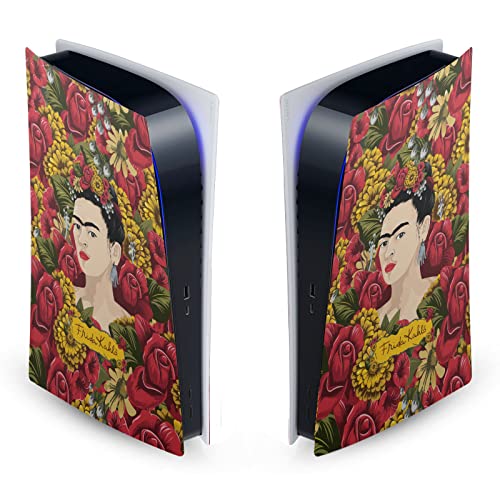 Autocollant PS5 Digital Vinyle Frida Kahlo Peau Console Sony Floral