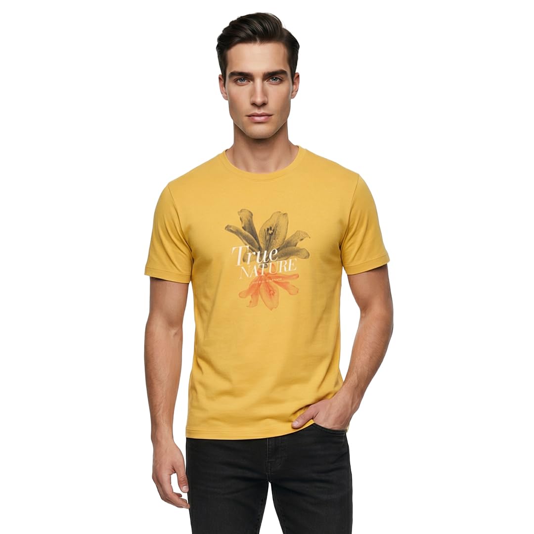 nobero 100% Cotton T Shirts for Men Stylish | Regular Fit | Graphic Printed T Shirts for Men 180 GSM Combed Cotton | Round Neck Half Sleeve-picture-36