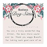 Lywjyb Birdgot Morse Code Gift for Women Girl Pet Sitter Jewelry Badass Dog Sitter Gift (Code Dog Sitter br)