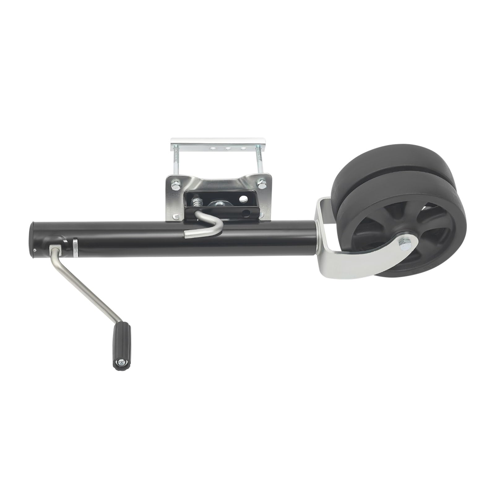 Anhänger Stützrad 907KG Automatik Stützrad Schwerlast Anhängerstütze mit bis zu 260 mm Hubhöhe,für PKW und Anhänger (Schwarz)