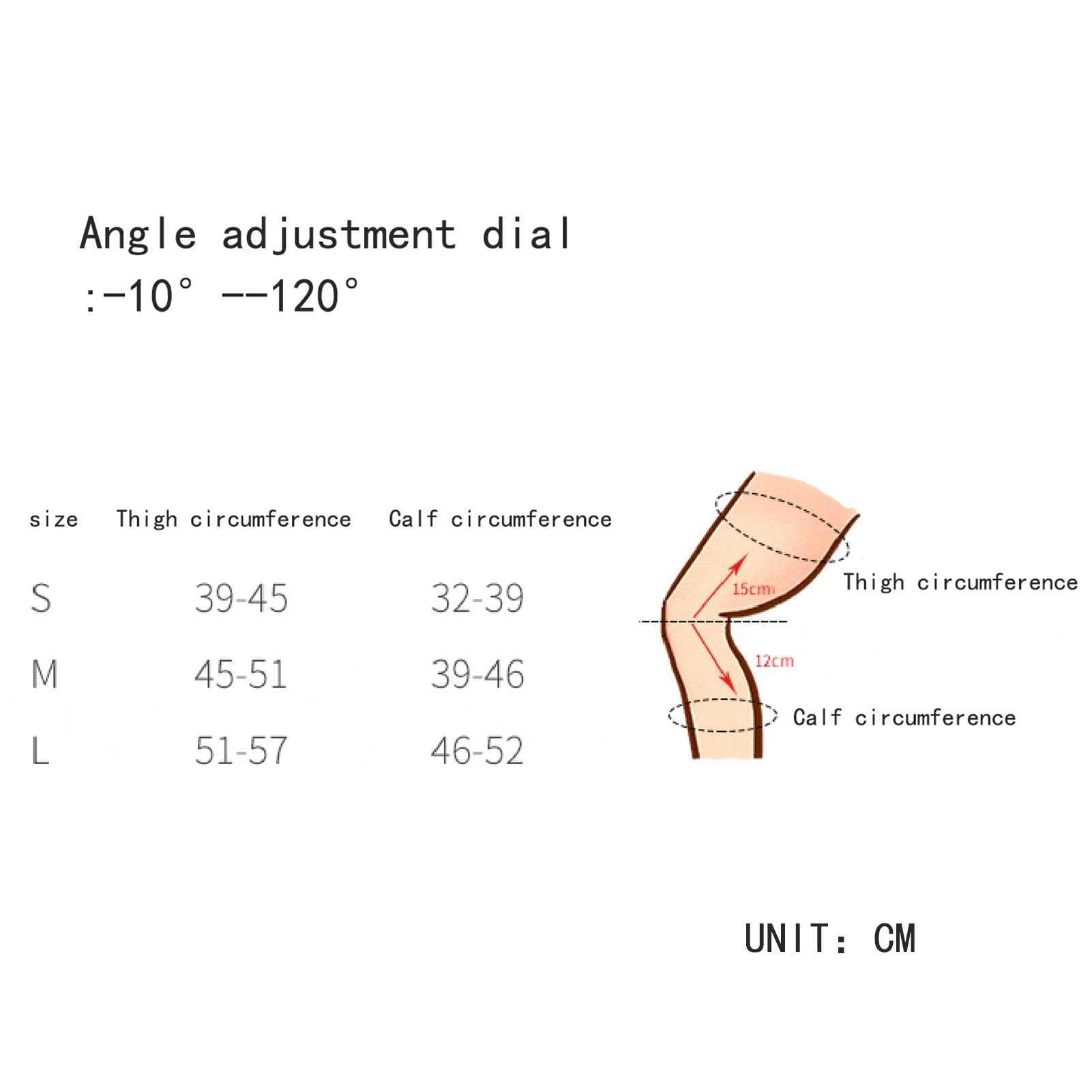 Ortesis de rodilla con bisagra Rodillera de fijación de rodilla, rodillera de rehabilitación para fractura de rodilla, ligamento de menisco, Dial ajustable y extraíble para asistencia en la vida diar