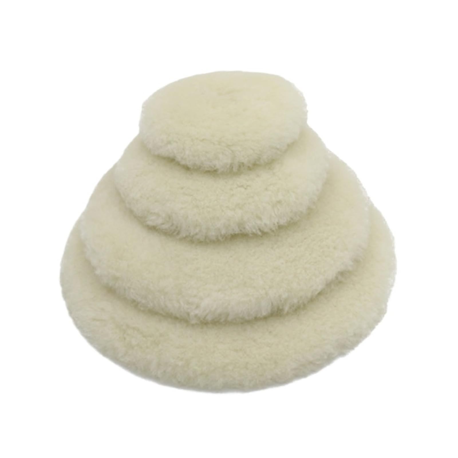 Wool Polishing Pad Density Lambs Woollen Polish Buffing Pad Car Polisher Buffing Waxing(5Pcs Wool Pads,5inch)
