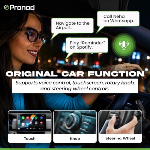 Image of PRONOD Wireless CarPlay & Android Auto Adapter | Convert Factory Wired CarPlay to Wireless | Fast Bluetooth & 5GHz WiFi | Auto Reconnect | USB & Type-C | Plug & Play | Compatible with iPhone iOS