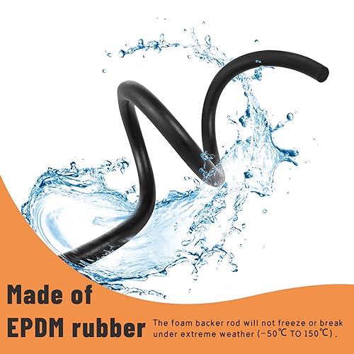 Image of Backer Rod 3 /4 Inch Rubber Caulk Saver,Foam Backer Rod for Gaps and Joints,Concrete Expansion Joint Filler,19.6 feet Length