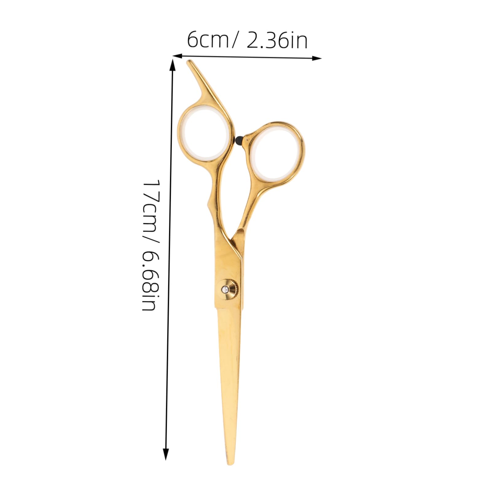 Ipetboom 1Pc Effort Saving Hair Cutting Scissors Durable Golden Hair Trimming Tool with Smooth Surface Ergonomic Design for Comfortable Use