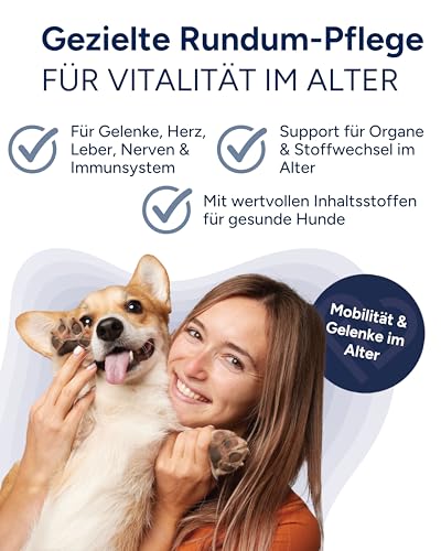NutriLabs Canicox®-GR Tabletten für Senioren-Hunde 50 STK. - Seniorentabletten für Hunde mit MSM, Chondroitin, Glucosamin, Ginseng, Weißdorn u.v.m. - Gesundheitsprodukte für Hunde