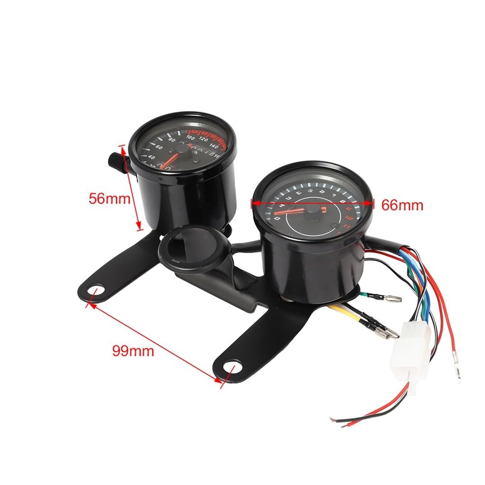 Contagiri contachilometri Contachilometri Moto Tachimetro Contagiri Misuratore Di Velocità A LED Modificato Contachilometri Moto Universale Per