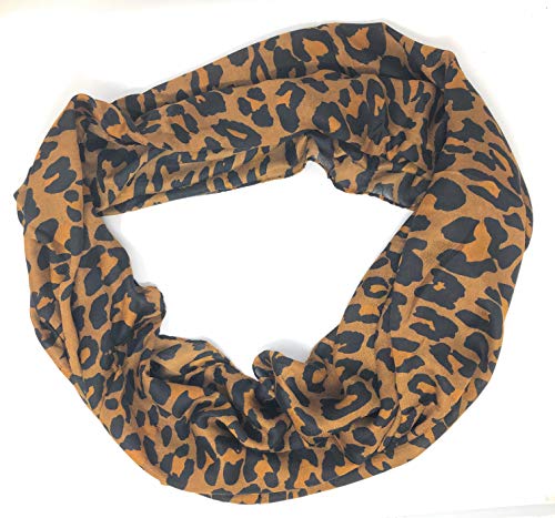 Nickanny's Premium Soft Brown Animal Leopard Print Sheer Infinity Loop Scarf3