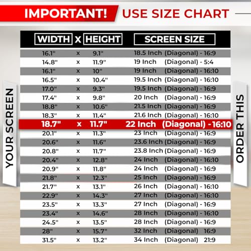 Image of SightPro 22 Inch 16:10 Computer Privacy Screen Filter for Monitor - Privacy Shield and Anti-Glare Protector