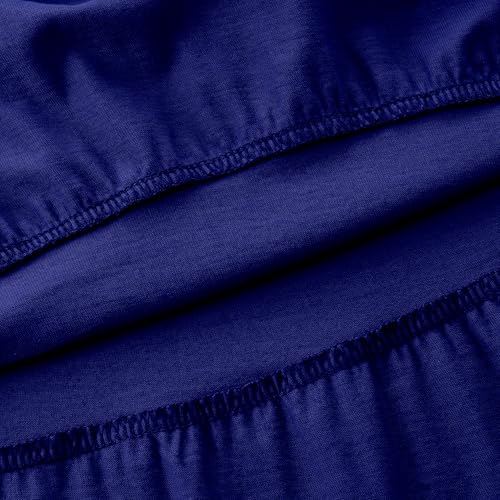 image for Bumeex Toddler Girl Fall Dress Christmas Navy Long Sleeve Cotton Casua