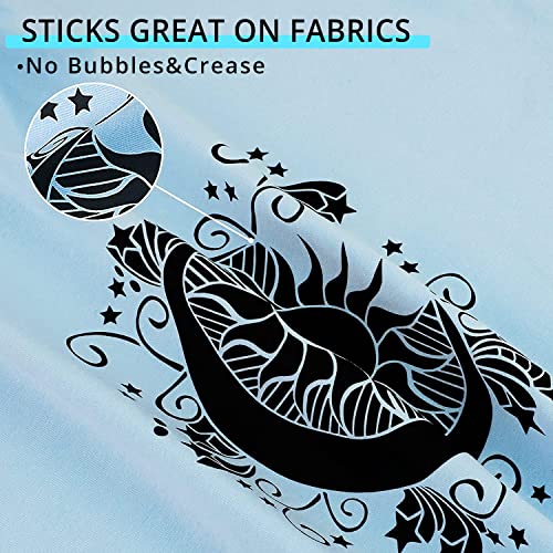 Image of HTVRONT Black Heat Transfer Vinyl Rolls - 2 Rolls 12 inch x 20ft Black Iron on Vinyl for Shirts, HTV for All Cutting Machines - Easy to Cut & Weed for Craft Heat Transfer Design