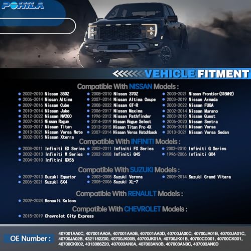Set of 4 Pack,315Mhz TPMS Sensor 40700JA01B Tire Pressure Monitor System Compatible with Nissan Infiniti Suzuki Replace for 407001AA0B 40700CD001 40700JK01A 40700JA01B - Image 4