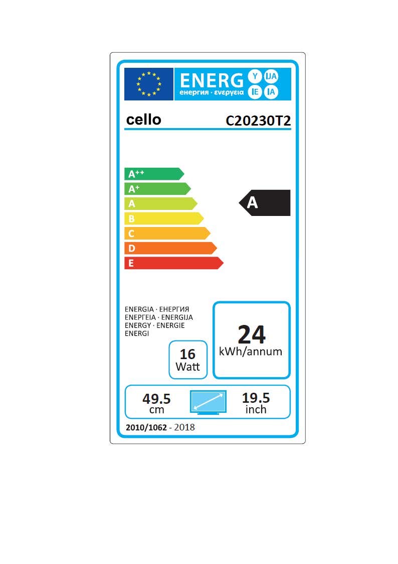 Cello ZF0222 22 inch Full HD LED TV/DVD Freeview HD and Satellite