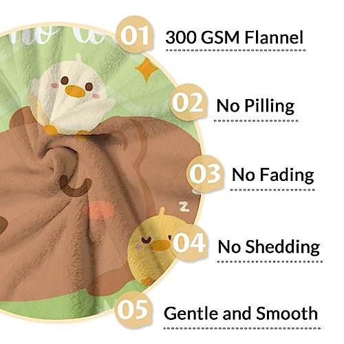 Blanket for Girls - 60"x80" Cute Throw Gifts - Personalized Green Soft Fuzzy Blankets for Bed, Couch & Living Room