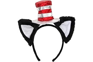 Dr. Seuss Cat in the Hat Deluxe Costume Ears Headband with Stovepipe...