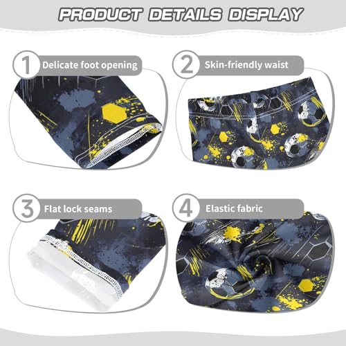 ALAZA Girls' Leggings Children's Yoga Pants Skinny Printed Dance Grunge Football Comfortable 4T2