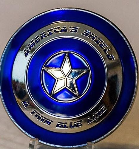 Thin Blue Line Shield Police Challenge Coin