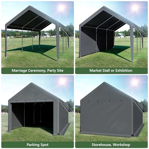 Tangjeamer ZP-CZ-001 Carport, 10X20Ft Heavy Duty Portable Garage thumb #6